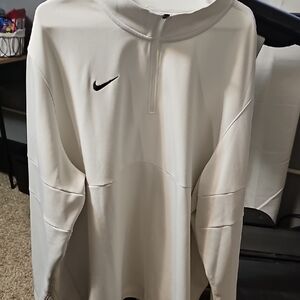 Nike White Quarter-Zip Pullover